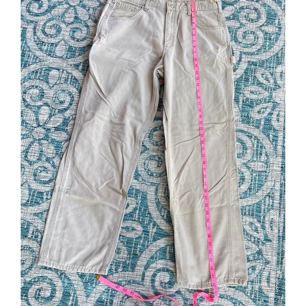Carhartt Men's FRB180 GKH Flame-Resistant Canvas Cargo Khaki Pants - Size‎ 36x34